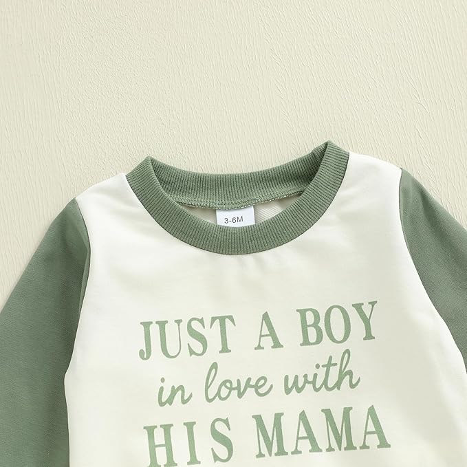 Infant Baby Boy Fall Clothes Set Funny Letter Sweatshirt Pant Outfit Toddler Winter Clothes 6 12 18 Months 2T 3T