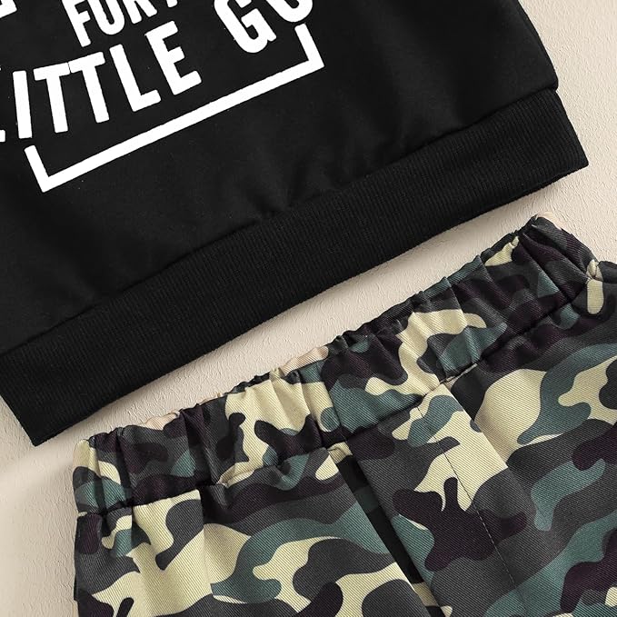 wdehow Toddler Kids Baby Boy Fall Outfits 1T 2T 3T 4T 5T Letter Print Long Sleeve Tops Camouflage Pants Winter Clothes Sets