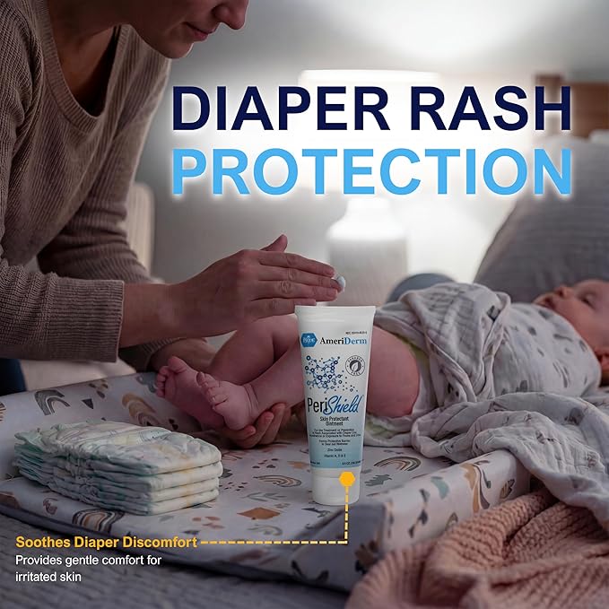 MED PRIDE Baby Diaper Rash Cream – Zinc Oxide Skin Protectant Ointment, 3.5 oz – Paraben-Free, Vitamins A D E, Moisturizing & Soothing Baby Butt Cream for Diaper Rash Relief & Prevention