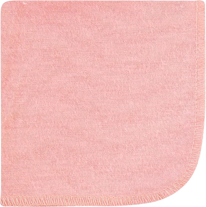 Hudson Baby Unisex Baby Flannel Cotton Washcloths, Neutral Pink Floral 10 Pack, One Size