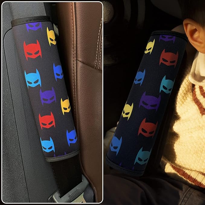 Seat Belt Cover for Kids, Seat Belt Pad for Boys Girls, Car Seat Straps Shoulder Pads for Kids, Kid's Seat Belt Cushion, Shoulder Strap Pad, 1 Piece （MASK）