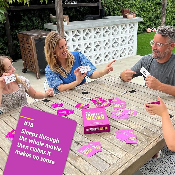 DSS Games Our Family is So Weird [A Family Card Game to Decide Who’s Most Likely to | Game Night Idea for Teens, Adults & Groups | Great for Reunions, Vacation, Road Trips]