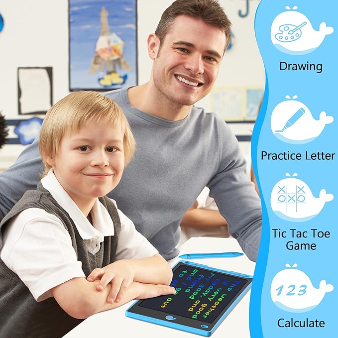 Hockvill LCD Writing Tablet for Children 8.8 Inch, Toys for Girls Boys Drawing Pad for 3 4 5 6 7 Year Old Kids Toys, Children’s Day Valentines Gift for Kids, Toddler Doodle Board Travel Essentials