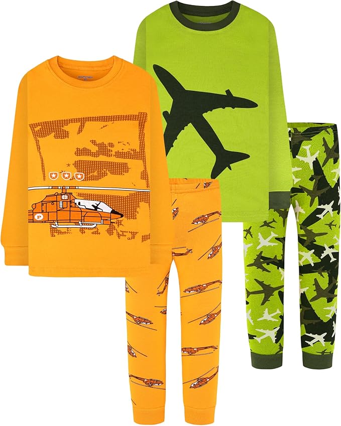 DAUGHTER QUEEN Boys 100% Cotton Long Sleeve Pajamas Size 18Months-12Years