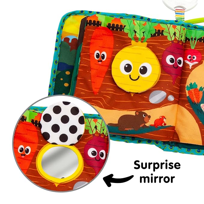 Lamaze Bitty Bug Soft Baby Book - High Contrast Baby Book with Crinkly Cloth Pages - Sensory Books for Babies Ages 6 Months and Up
