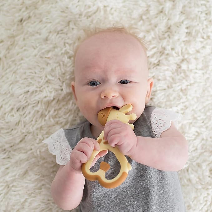 Dr. Brown's Ridgees Giraffe, Massaging Baby Teether, Designed by a Pediatric Dentist, BPA Free, 3m+ (Pack of 2)