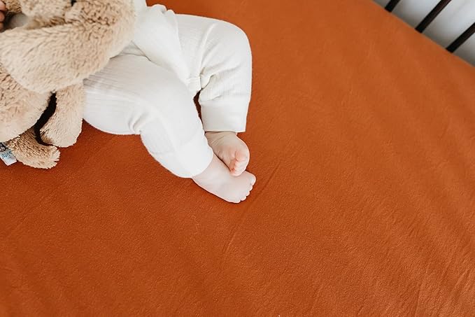 Copper Pearl Premium Knit Baby Crib Sheets for Boys and Girls Breathable and Soft, Fitted Crib Sheets for Standard Baby Mattresses, Crib Sheet for Baby Registry or Shower Gift, Powell
