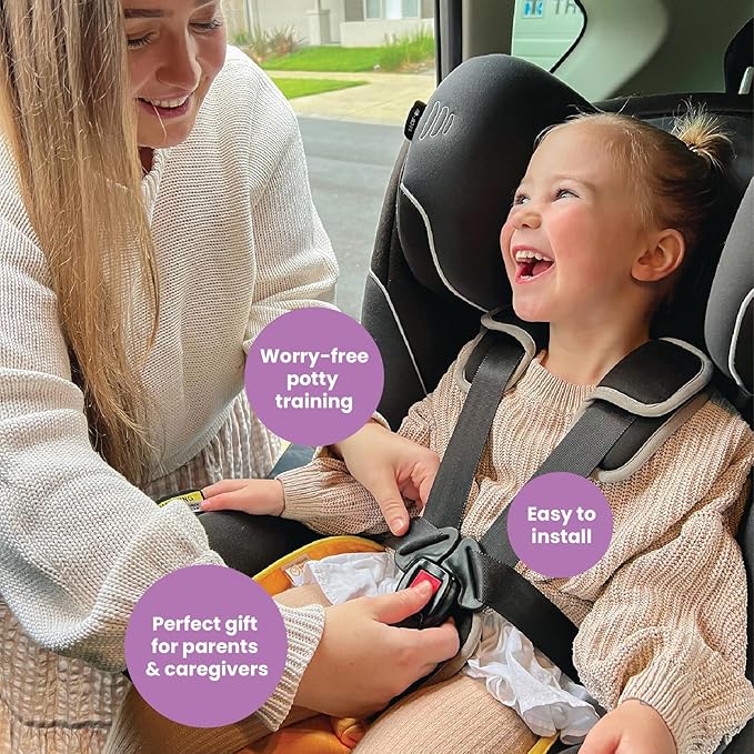 Blue Piddle Pad 2-Pack – Waterproof Car Seat & Stroller Protector for Potty Training Toddlers & Babies, Machine Washable, Anti-Slip Backing, Universal Fit