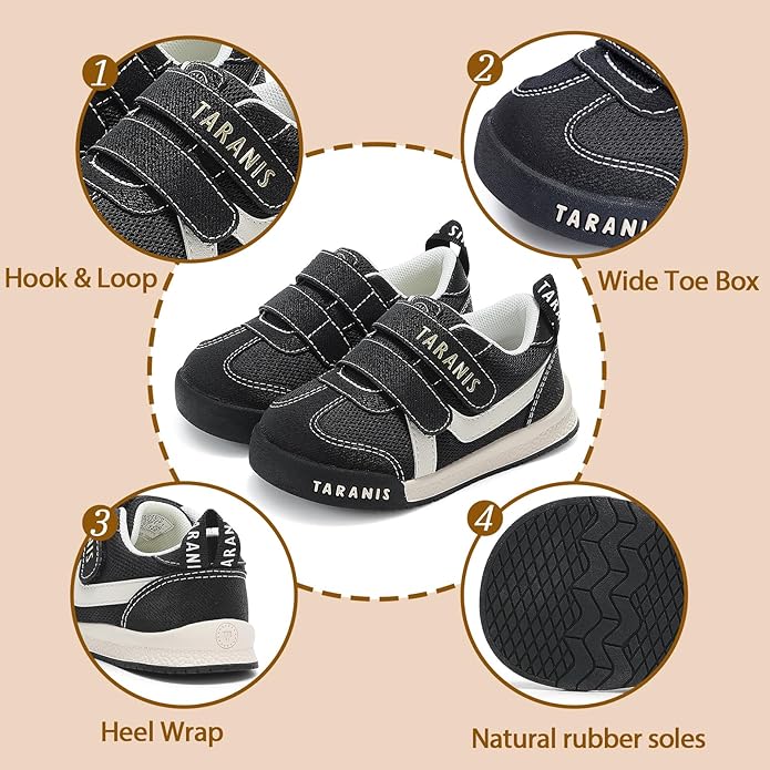 TARANIS Toddler Walking Shoes Wide Running Kids Sneakers Tennis Athletic Sport Shoes