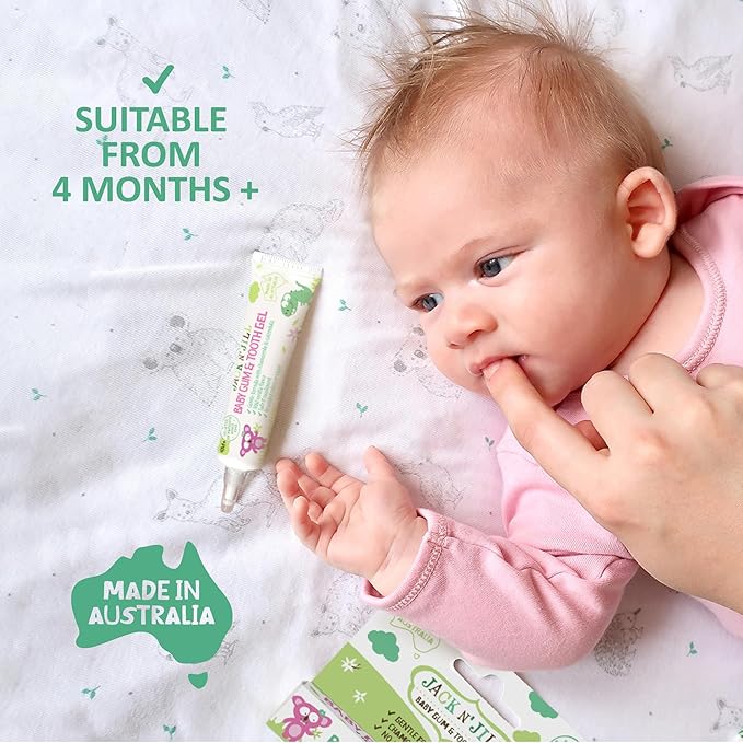Jack N' Jill Baby Gum & Tooth Oral Gel for Teething Babies - Gentle Teething Essentials with Natural Chamomile & Calendula, No Added Sugars, Suitable for 4 Months & Up - 0.5 oz (15g), 3 Pack