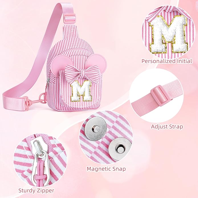YOOLIFE Valentines Day Gifts for Kids Girl - Sling Bags for Girls Kids | Initial Small Crossbody Purses for Girl Kid Birthday