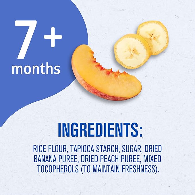 Gerber Snacks for Baby Teethers, Gentle Teething Wafers, Banana Peach, 1.7 Ounce, 12 Count Box (Pack of 6)