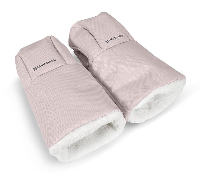 UPPAbaby CozyHandmuff - Easily Attaches to Stroller Handlebars - Ultra-Plush, Weather-Proof Hand Protection - Alice (Dusty Pink)