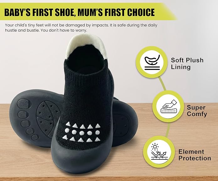 Baby Sock Shoes Boys Girls First Walking Shoes Non-Slip Slippers Soft Sole Sneakers Toddler Infant Babygirl