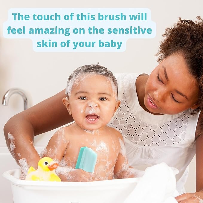Cradle Cap Brush for Babies - Baby Sponge for Bathing Newborn Bath Essentials | Cradle Cap Treatment | Baby Bath Sponges for Newborns (5-Pack)