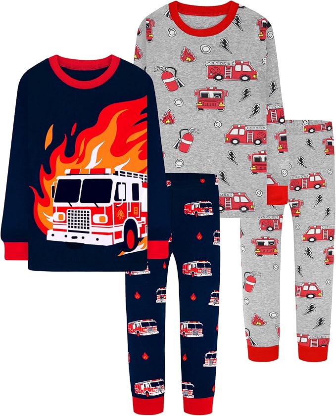 DAUGHTER QUEEN Boys 100% Cotton Long Sleeve Pajamas Size 18Months-12Years