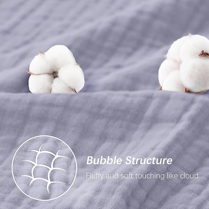 SWEET DOLPHIN Muslin Hooded Baby Bath Towels - 2 Pack 100% Cotton Towel for Babies, Infants, Toddlers - 32x32Inch - Highly Absorbent and Newborn Essential, Grey