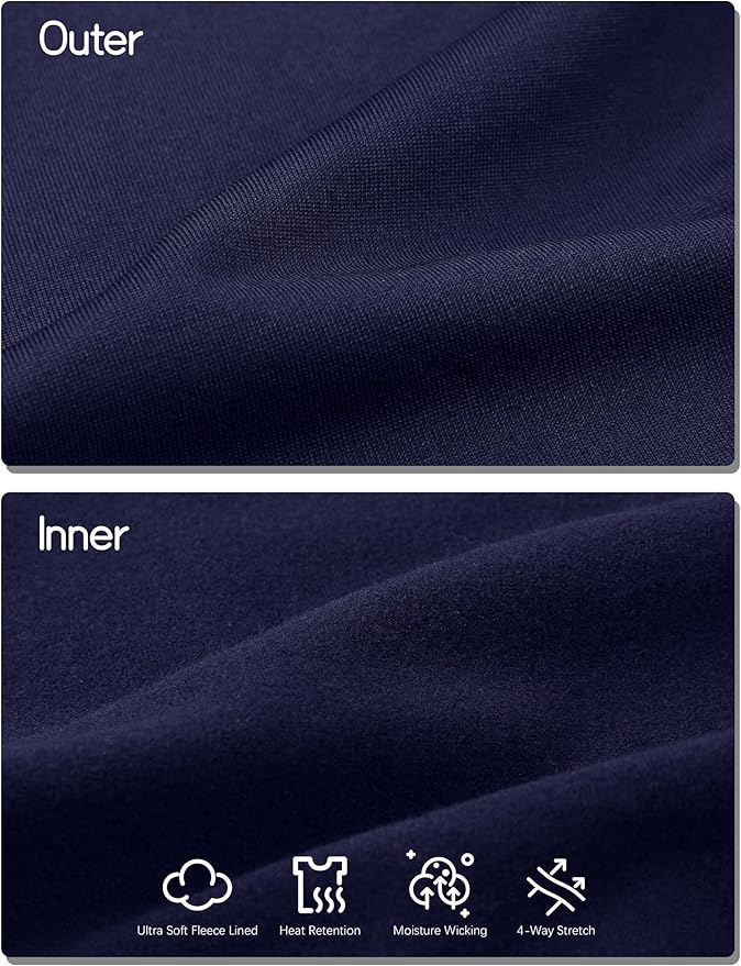 VZV 2T-6Y Toddler Thermal Set Thermal Underwear for Kids Fleece Lined Toddler Base Layer Long Johns for Kids Boys Girls