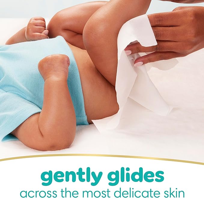 Pampers Baby Wipes Sensitive, Water Based Wipes, Hypoallergenic and Unscented Wipes, 192 Wipes Total (3 Refill Packs)