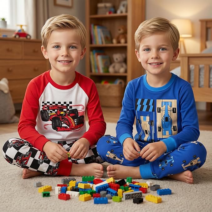 DAUGHTER QUEEN Boys 100% Cotton Long Sleeve Pajamas Size 18Months-12Years