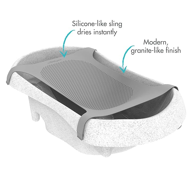The First Years First Suds Newborn to Toddler Tub – 3 Stage Baby Bathtub with Soft, Non-Slip Infant Sling – Birth to 25 Pounds