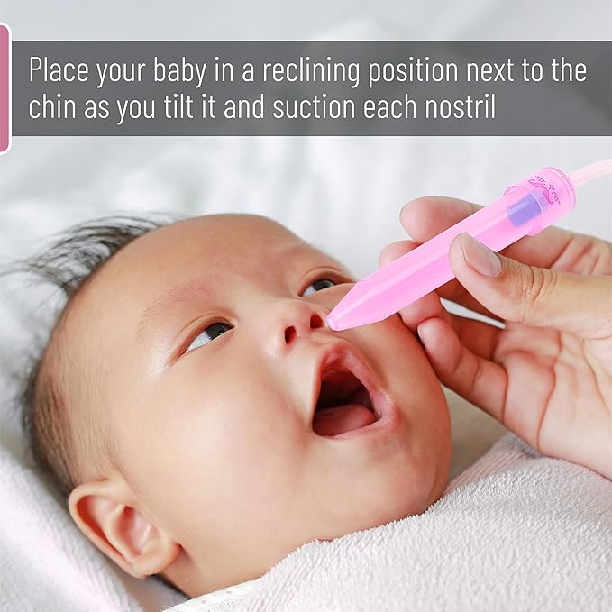 Mr. Pen Baby Nasal Aspirator with 3 Extra Hygiene Filters, Pink, Nasal Suction for Baby