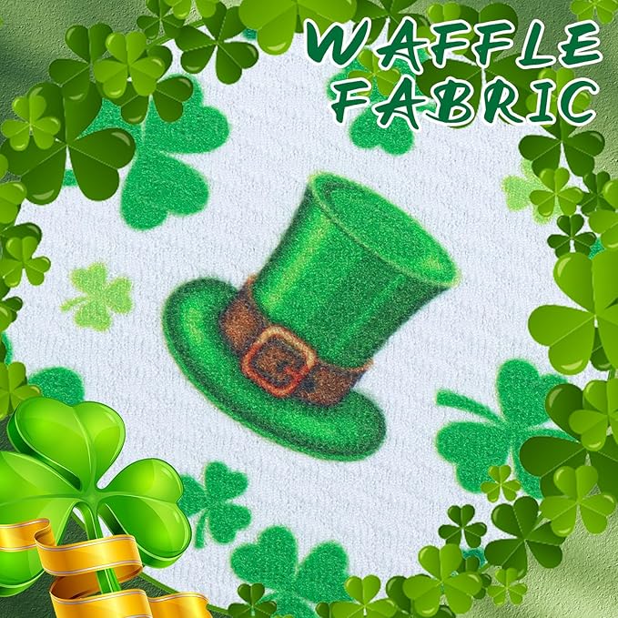 YanJie Baby Bows Headbands - Shamrock Headbands with Green Bows for Newborn Girls, Infants and Toddlers, St Patrick's Day Hair Accessories