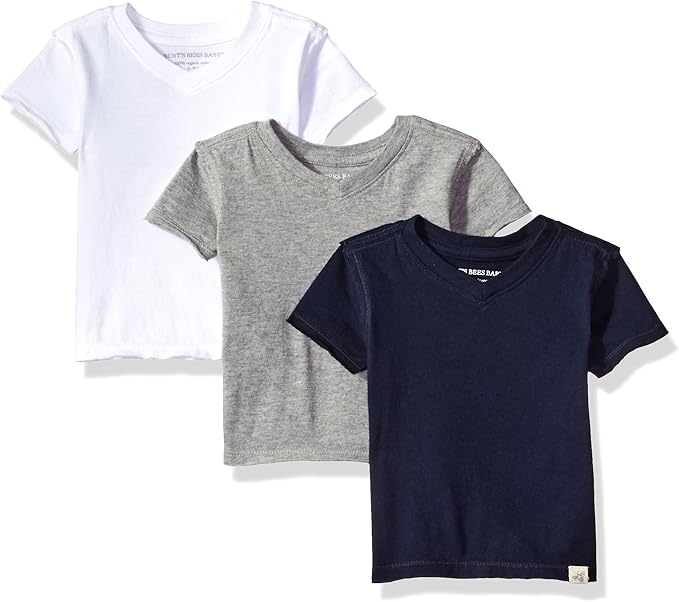 Burt's Bees Baby Baby-Boys Tees, Short Long Sleeve T-Shirt V-Neck Crew Infant and Toddler Top, 100% Organic Cotton