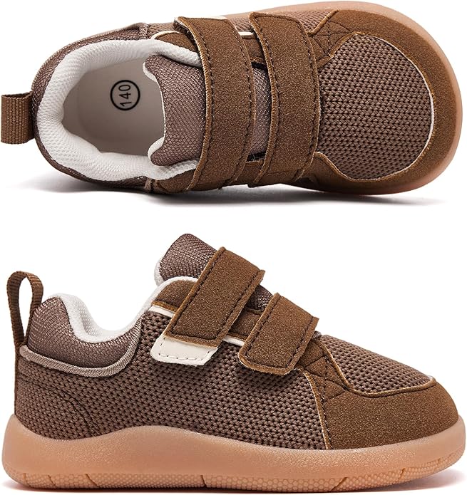 MORENDL Boys & Girls Walking Shoes 0-4 Years Baby Wide Toe Box Barefoot Shoes Toddler Sneakers