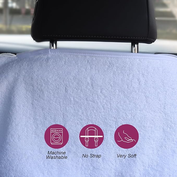 Car Seat Towel Covers Front Seats Protector for Gym and Workout, Automotive Washable Driver Cars Seat Sweat Cover for Dog, Compatible with Tesla Model Y Juniper/3/X/S (Fleece White, 1Pcs)