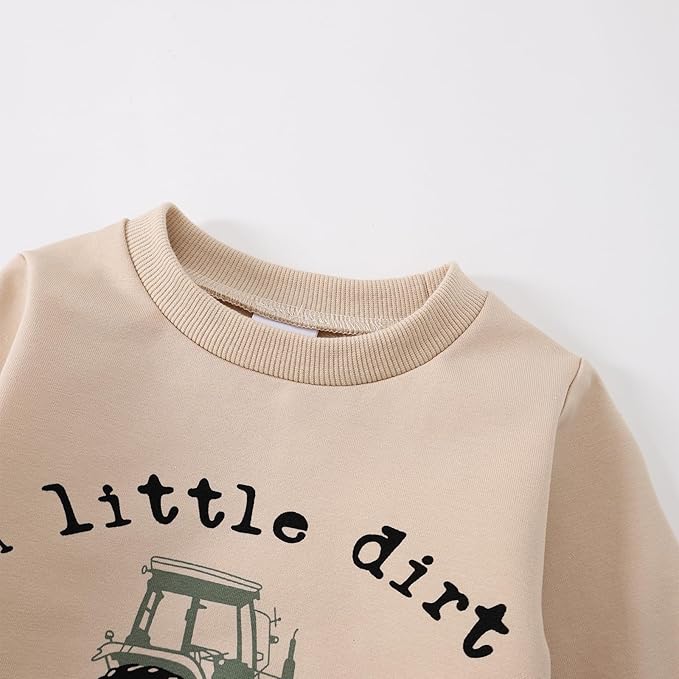 Yvowming Baby Boy Clothes Fall Clothes Truck Print Long Sleeve Pullover Tops + Pant Sets Toddler Winter Outfits