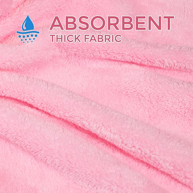 Ioly's Hooded Baby Bath Towels for Newborn Essentials 41" Set of 2 Towels with Hood for Kids Babies Toddler Infant (Large) Baby Towel Cosas para Bebes recien nacidos Bath Items (White and Pink)