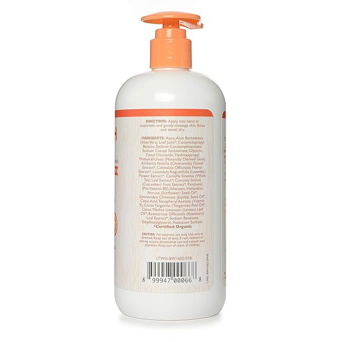 Little Twig 2-in-1 Baby Wash, Hypoallergenic Body Wash with Organic Ingredients, Baby Bath Essentials, Happy Tangerine, 17 fl. oz.