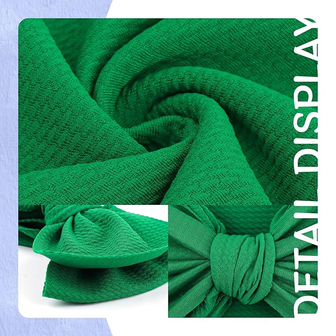 Super Durable Soft Knot Headbands with Hair Bows Infant Toddlers Kids Hair Accessories Blue Green Headband for Newborn Baby Girls