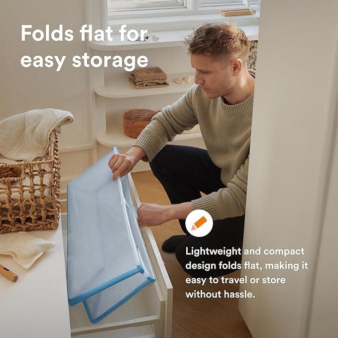 Stokke Flexi Bath X-Large, Ocean Blue - 31.5 x 15.7 x 9.4 in - Best for Infants & Toddlers - Lightweight, Foldable & Easy to Store - Convenient to Use at Home or Traveling