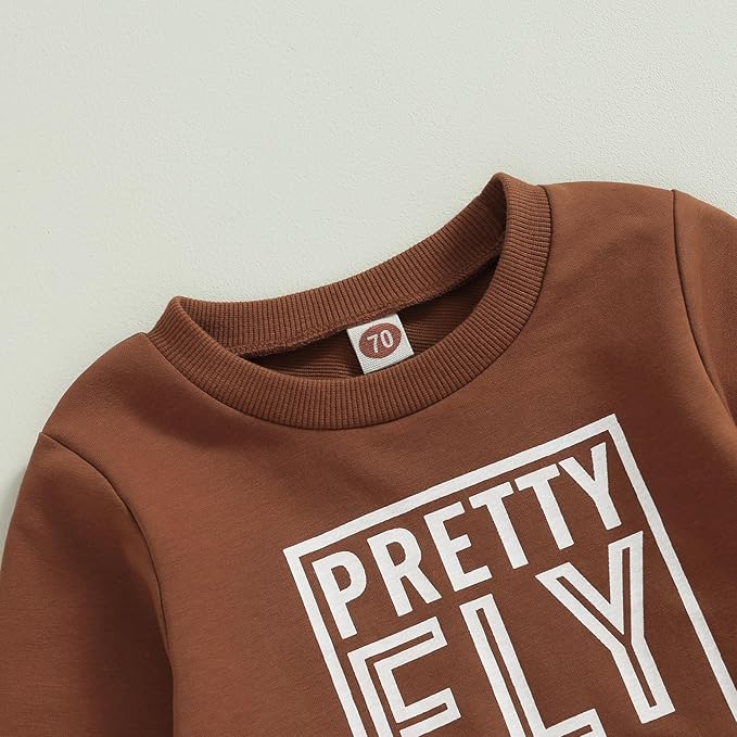 Toddler Baby Boy Fall Outfit Crewneck Long Sleeve Sweatshirt Tops Elastic Pants Jogger Cute Newborn Winter Clolthes Set