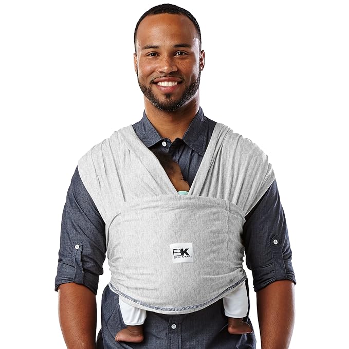 Original Baby K'tan Baby Carrier: #1 Easy Pre-Wrapped, Soft, Slip-On, No Rings, No Buckles | 5 in 1 Baby Sling for Hands-Free Comfort | Heather Grey | X-Small