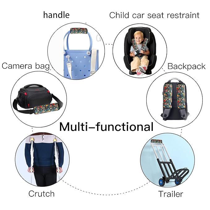 2 Pack VegaPunkLab Seat Straps Shoulder Pads for Kids - Seat Belt Cover Pad, Perfect for Car Booster Seats, Strollers, High Chair, Backpacks, and More, Rainbow