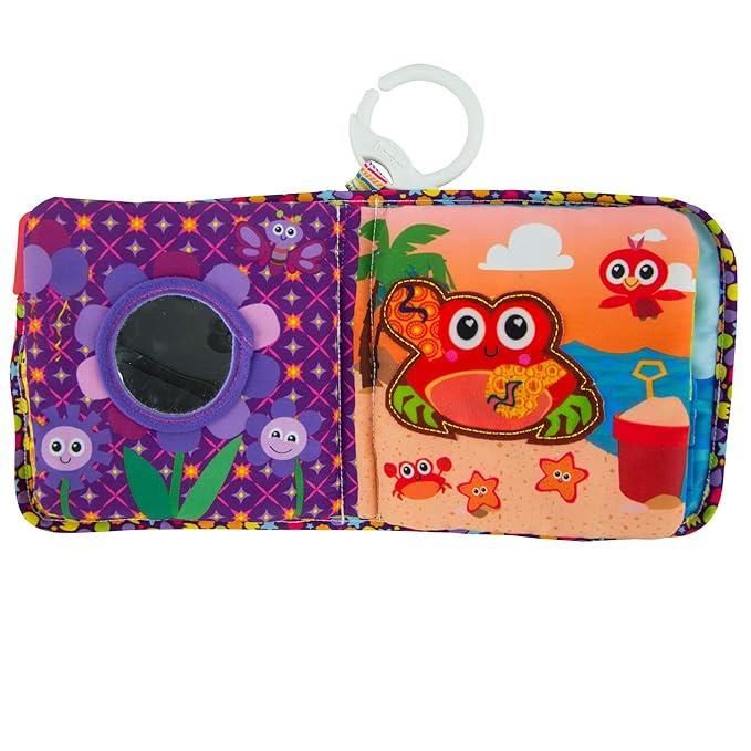Lamaze Fun with Colors Soft Baby Book - High Contrast Baby Book with Crinkly Cloth Pages - Sensory Books for Babies Ages 6 Months and Up (Pack of 2)
