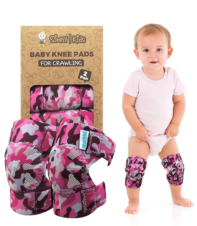 (2nd Gen.) Baby Knee Pads for Crawling (2 Pairs), CPSIA Certified - Comfortable Knee Protector for Toddler, Infant, Girl, Boy, Crawler - Rodilleras para Bebe