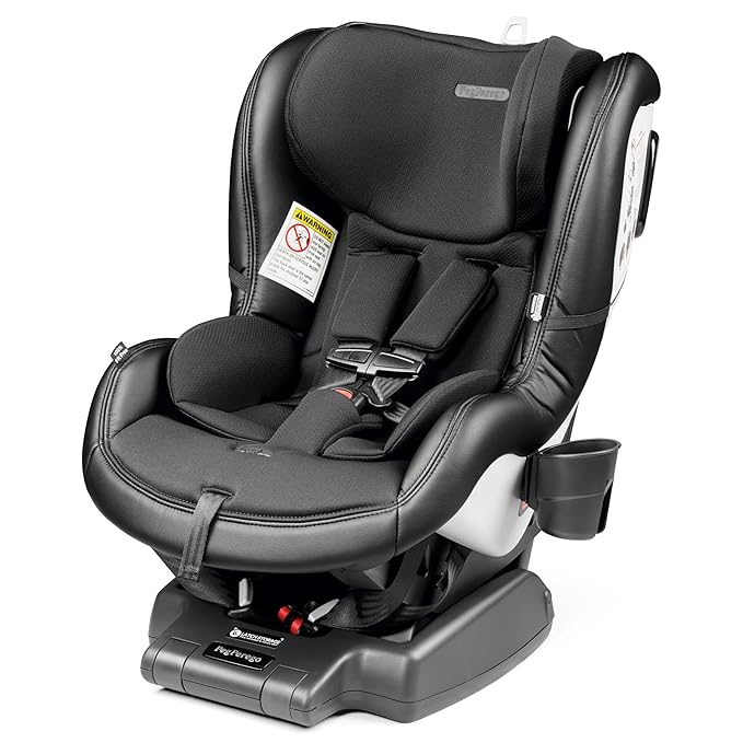 Peg Perego Primo Viaggio Convertible Kinetic - Reversible Car Seat - Rear Facing for Children 5 to 45 lbs and Forward Facing for Children 26.5 to 65 lbs - Made in Italy - Licorice (Black)
