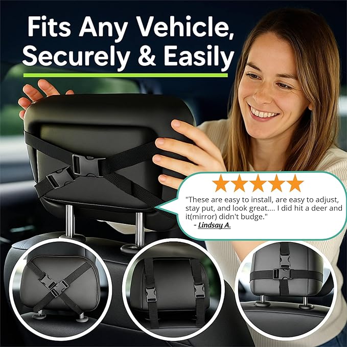 Baby Car Mirror – The Safest Way to Keep an Eye on Your Little One | Shatterproof, Wide-Angle Car Mirror for Baby with Secure Straps & 360° Adjustability | Peace of Mind for Every Drive