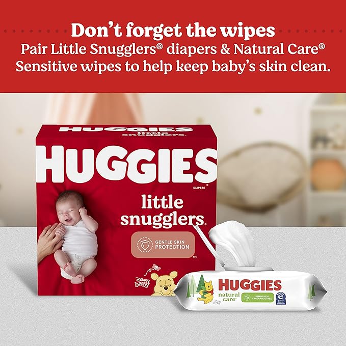 Huggies Size 4 Diapers, Little Snugglers Baby Diapers, Size 4 (22-37 lbs), 22 Count, Packaging May Vary