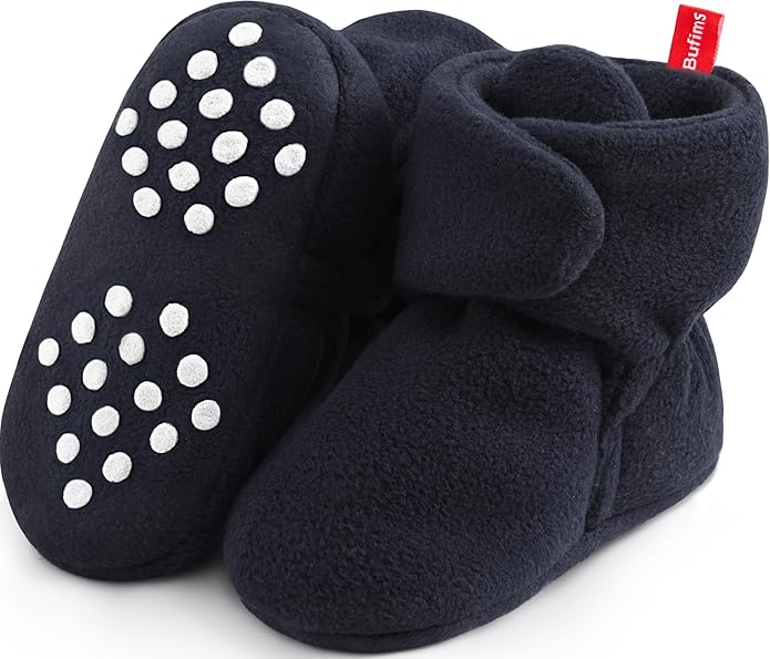 Baby Fleece Booties Newborn Unisex Booties Non-Slip Newborn Infant First Walkers Warm Shoes House Slippers for Baby Boys & Baby Girls Toddlers