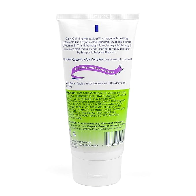 TriDerma Daily Calming Baby Moisturizing Lotion for Baby's Sensitive Skin with Soothing AP4 Aloe Vera, Avocado & Vitamins B & E, Fragrance Free, 6.2 ounce
