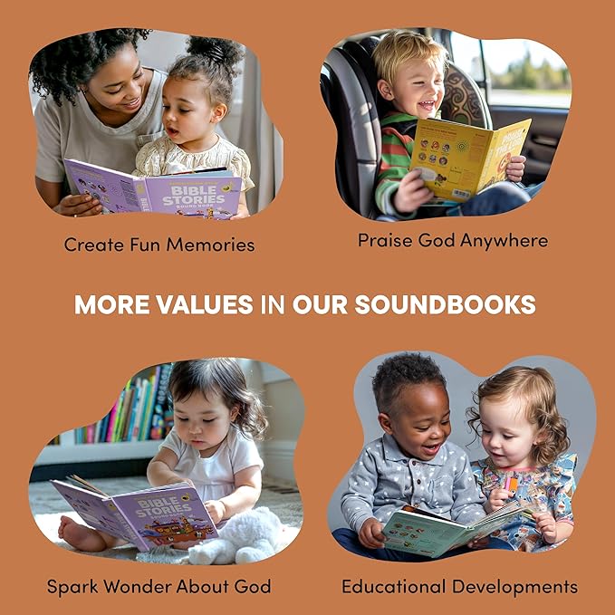 Praise The Lord Christian Sound Books for Kids - Baptism, Christening, Dedication Gifts for Boys and Girls - Religious Toys, Music Books for Toddlers