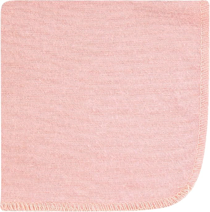 Hudson Baby Unisex Baby Flannel Cotton Washcloths, Pink Dainty Floral 12 Pack, One Size