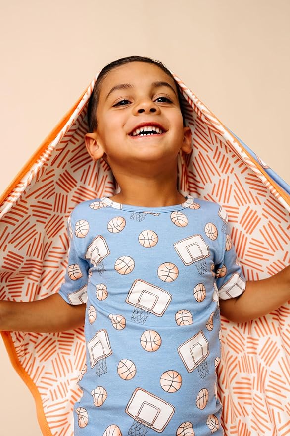 Copper Pearl Large Premium Knit Baby 3 Layer Stretchy Quilt Blanket 'Dunk' - Crib
