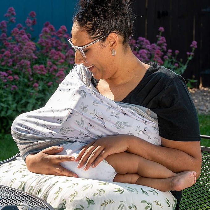 Boppy 4 and More Multi-use Cover, Koala, Quick-Dry UPF 50+ Knit and Breathable Mesh, Versatile for Car Seat Canopy, Nursing Cover, Infant Strollers, Shopping Carts, Highchairs and More