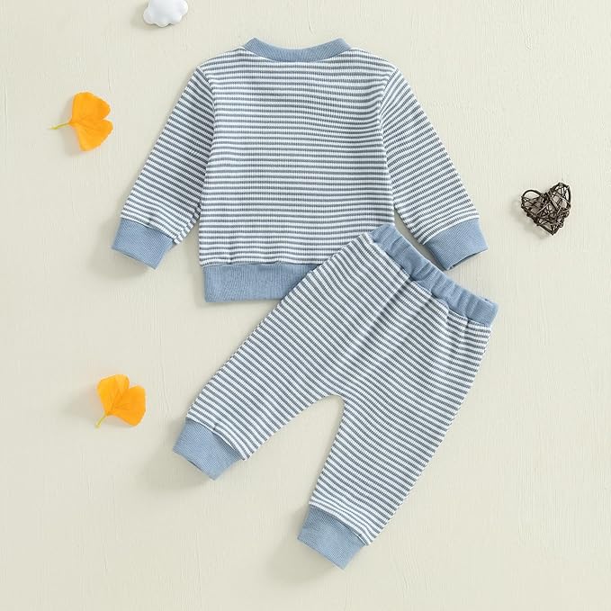 Toddler Baby Boy Fall Winter Outfits Tractor Print Long Sleeve Sweatshirt Pants Set Kids Sweatsuit Clothes